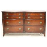 Drexel mahogany double bow front dresser