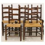 Matching set of 5 ladder back chairs