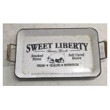 Metal Sweet Liberty handled tray
