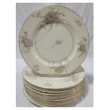 Set of 12 Haviland "Appe Blossom" Dinner Plates