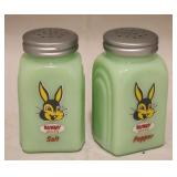 Jadeite "Bunny" Salt & Pepper Shakers