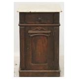 Victorian marble top bedside stand