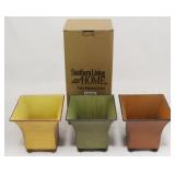 Southern Living 3pc. Tole-Painted Pots