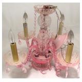Pink Glass Chandelier