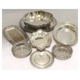 Lot of 8 Assorted Silver Plated Items
