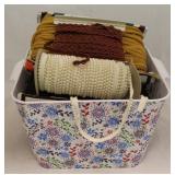 Plastic Tote Full of Crafting Items