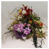 Tray Lot of Assorted Faux Flowers