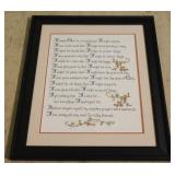 Framed Needlepoint Embroidery