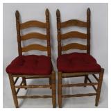 Pair of Matching Wood Chairs - 17 1/2" x 40"