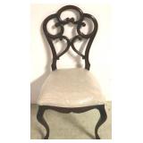 Carved side chair by Alden Parkes as is