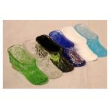 6 Small Glass Shoes