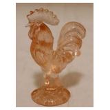 Pink Glass Rooster (small)
