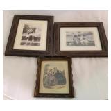 Lot of 3 Photographs in Frames