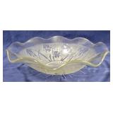 Iris & Herringbone Glass Bowl