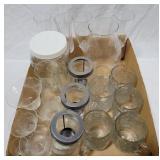 Tray Lot of Glass Items