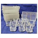 Glass Snack Trays w/ Cups