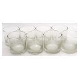 8 Vintage bar glasses with etched ducks