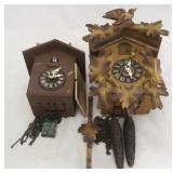 2 Cuckoo clocks - as is