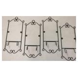4 Metal wall racks for plates