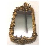 Fancy gilded wall mirror - AS IS