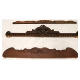 3 Pieces vintage carved backsplashes