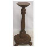 Oak pedestal - AS IS - top missing piece