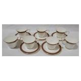 Royal Doulton "Martinique" Saucers & Teacups 12pcs