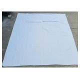White Quilt w/ 2 Pillow Cases-some stains