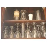 Shelf Lot of Assorted Glasses (2 Shelves)