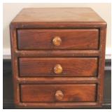 3-Drawer Wood Chest