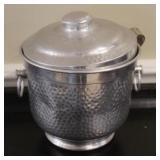 Vintage Ice Bucket w/ Ice Tongs