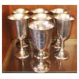 7pc. Silver Plated Goblet Set