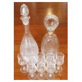 10pc. Glass Bottle w/ Cordials Set