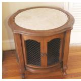 Marble Top Cabinet Side Table