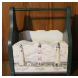 Lighthouse Wood Magazine Holder