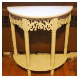 Painted Half Round Table