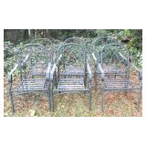 Set of 6 Outdoor Metal Chairs