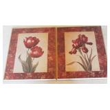 Pair of Flower Wall Hangings