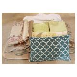 Lot of Assorted Linens/Throw Rugs