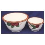 2 pc Franciscan Apple Mixing Bowl Set