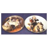 Pair of Norman Rockwell Collector Plates
