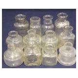 Lot of 12 Vintage Glass Bottles - asst