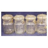 Lot of 4 Ball Ideal Mason Jars