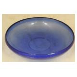 Large Blue Glass Bowl