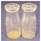 Pair Pine Hill Dairy Reidsville, NC Milk Bottles