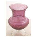 Purple Glass Vase - AS IS - Chipped 10 1/4" tall