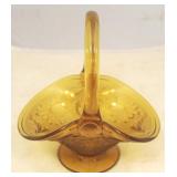 Amber Glass Basket