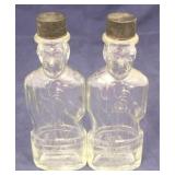 Pair of 1984 Glass Lincoln Bank Bottles