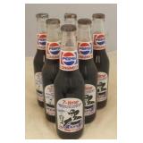 Lot of 6 Pepsi Richard Petty Full Glass Bottles
