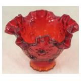 Fenton Red Glass Lamp Globe